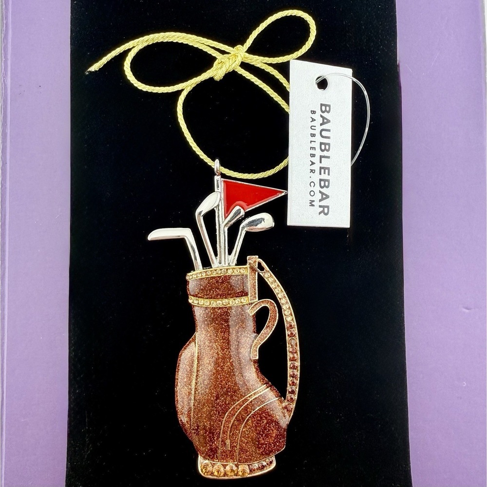 BaubleBar Golf Bag Christmas Ornament Or Golf Bag Charm New